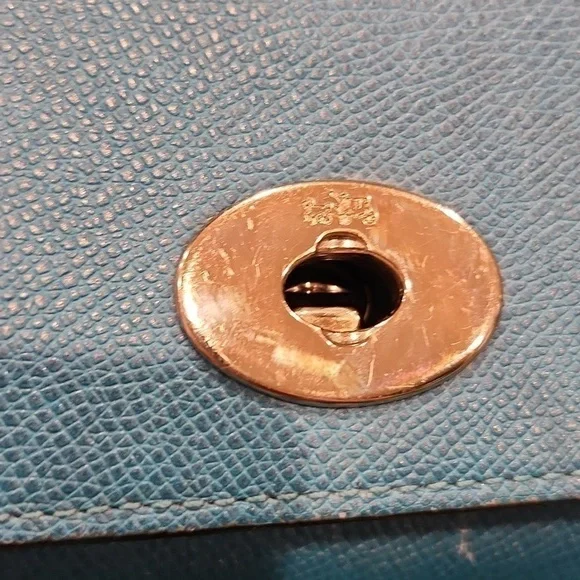 Coach Embossed Textured Trifold Leather Wallet - Picture 10 of 15